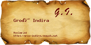 Groó Indira névjegykártya